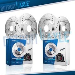 Front Rear Drilled Disc Brake Rotors for 2005-2014 Infiniti FX35 FX37 FX45 QX70