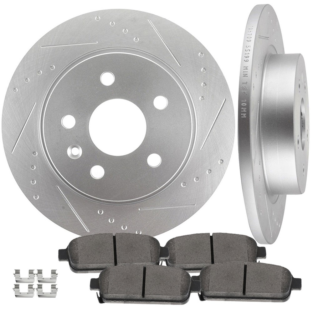 Rear Brake Rotors and Pads for Chevy Sonic Trax Cruze Limited Buick Encore 1.4L