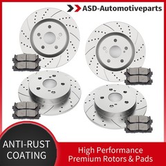 Front Rear Slotted Brake Discs Rotor Brakes Pad for RAV4 Venza C-HR ES250 UX200