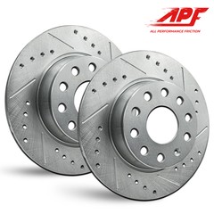 Rear Zinc Drilled/Slot Brake Rotors for Volkswagen Jetta 2010-2014