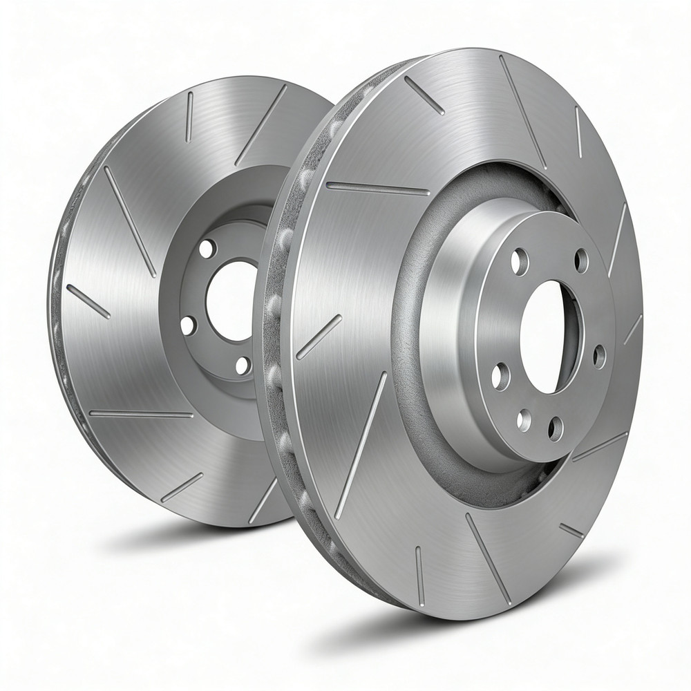 SP Performance T54-030-P Slotted Silver Zinc Front Rotors 96-07 Ford Taurus SHO