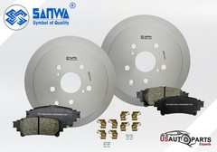 REAR BRAKE ROTOR SOLID GEOMET COATED &CERAMIC PAD KIT 284 mm FOR LEXUS 2010-2020