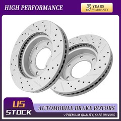 12.24 inch Front Drilled Brake Rotors For 2019 2020 2021 2022 2023 Ford Ranger