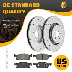 Front Brake Rotors & Ceramic Pads Kit for 2019-2021 Ford Edge Lincoln Nautilus