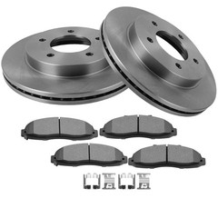 Front Brake Rotors Semi-metallic Pads For Ford F-150 1997-2003 4WD 5 Lug Wheels