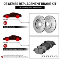 Front Rear Brake Rotor Pads For 2022-2023 Lexus LX600 Toyota Tundra Sequoia
