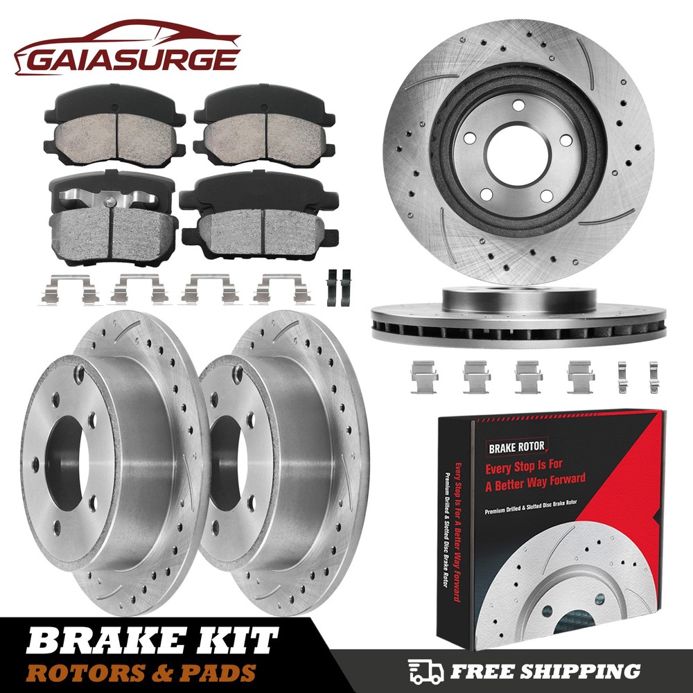 Front Rear Brake Rotors Pads for Dodge Avenger Caliber Jeep Compass Patriot