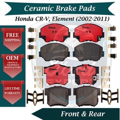 Brembo OEM Front & Rear Ceramic Brake Pads Kit For 2002-2011 Honda CR-V Element