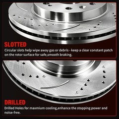 321mm Front Brake Rotors + Ceramic Brake Pads Kit for Chevrolet Camaro