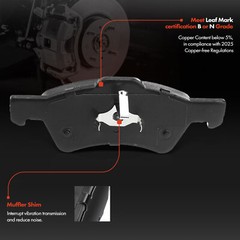 8x Front Disc Rotors & Pads + Caliper for Chrysler Town & Country Dodge Caravan