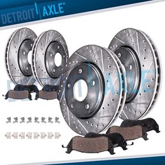 Front Rear Drilled Slotted Brake Rotors Brake Pads for 2020-2023 Ford Explorer