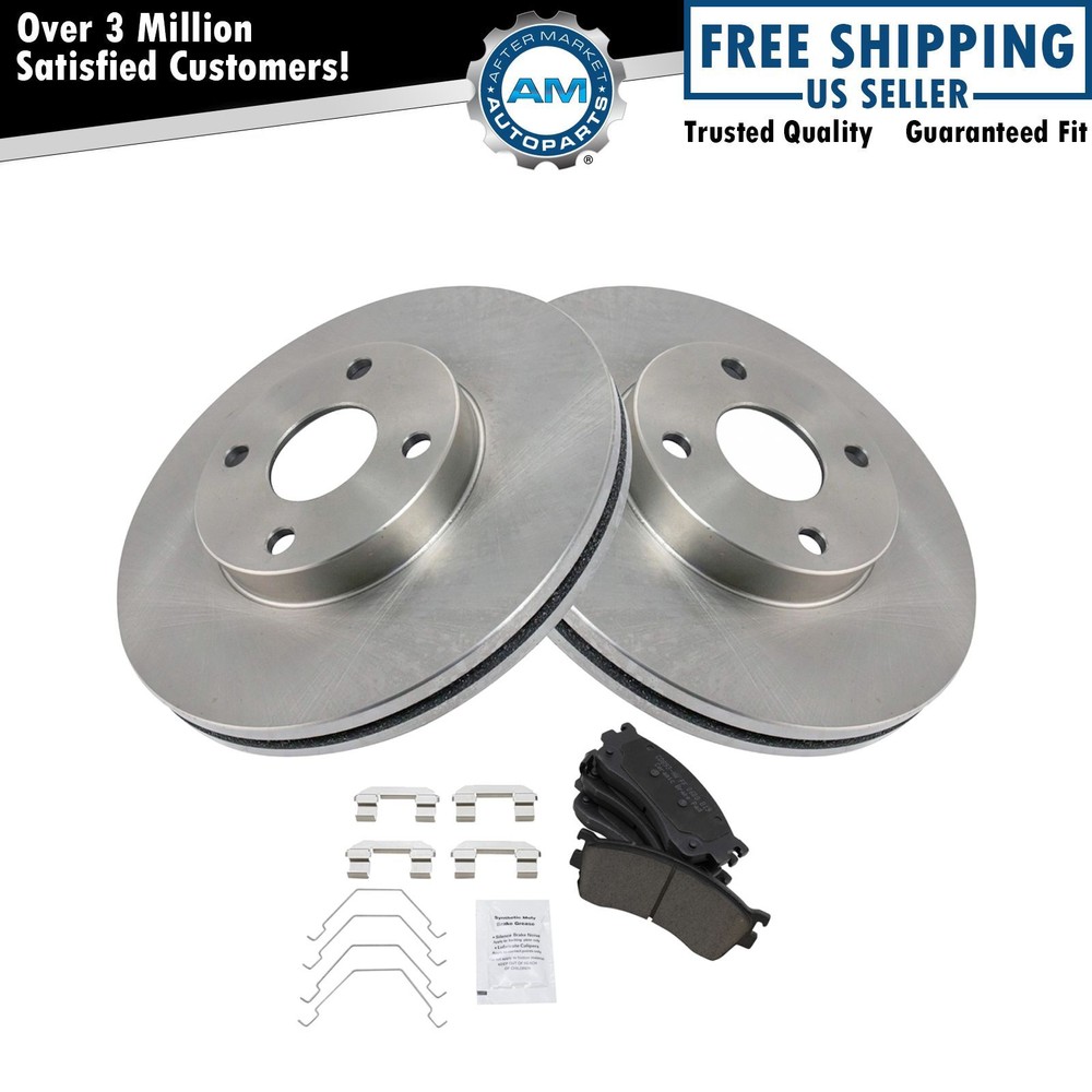 Front Ceramic Brake Pads & 2 Rotors LH & RH Set Kit for Mazda Protege
