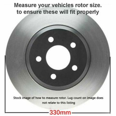 330mm 2WD Front Drilled Brake Rotors Pad Kit for Chevy Silverado GMC Sierra 1500