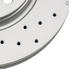Front Drilled Slotted Zinc Plated Brake Rotors For 2005-2007 Buick LaCrosse