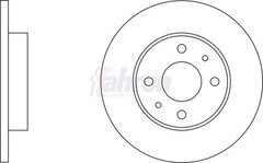 2x Rear Brake Disc For Alfa Romeo Fiat Ford Lancia Yugo Fahren FBD6092 Solid