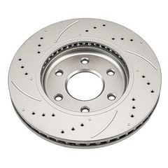 2x Front Drilled Slotted Vented Brake Rotors for 2009 Suzuki Equator 12142089