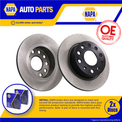 2x Brake Discs Pair Solid Rear 253mm NBD5729 NAPA Set 1K0615601AB 1K0615601K New