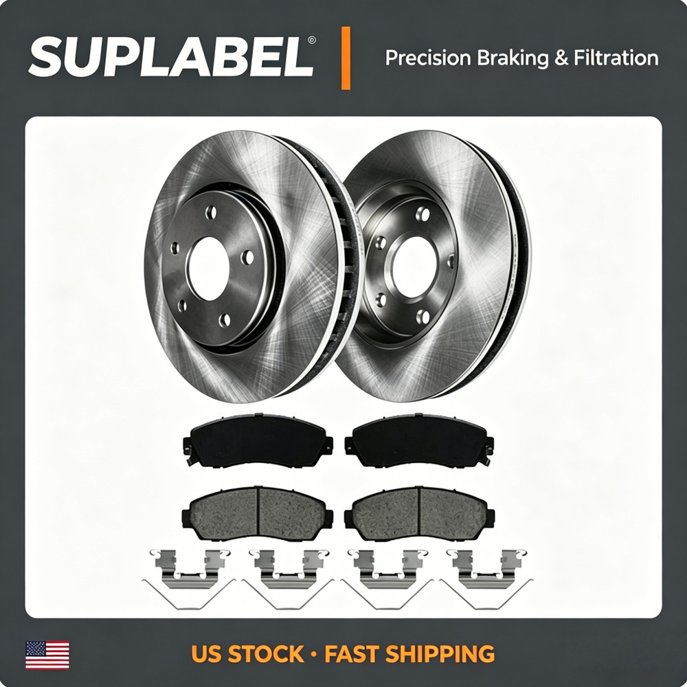 Fit 2007 – 2016 Honda CR-V AWD 11.65 inch (296mm) Front Disc Brake Rotors Pads