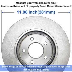 Rear Brake Rotors Ceramic Pads Fits Toyota Camry 2012 2013 2014 2015 2016 2017