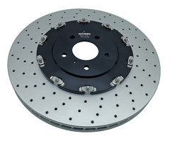 For Nissan GT-R Two-Piece Drilled Floating Performance Front Disc Brake Rotor
