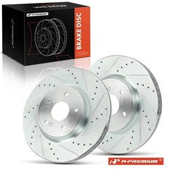 A-Premium Front Side Drilled Brake Rotor for Honda CR-V 17-23 Civic Accord Acura
