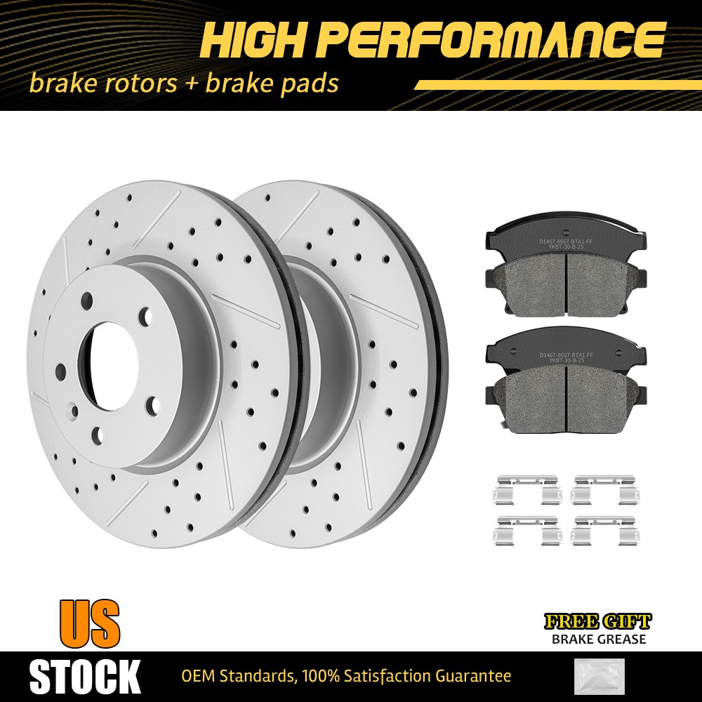 300mm Front Disc Brake Rotors Pads For 2013-2019 Cadillac ATS s/ Standard Brakes