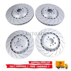 For BMW M5 M6 F06 F10 F12 F13 Front & Rear Vented & Drilled Brake Disc Rotors