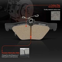 Rear Driver & Passenger Drilled Brake Rotor Brake Pad for Subaru Legacy Outback