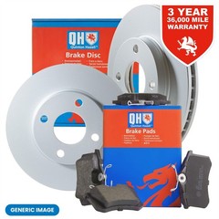 QH Front Discs Pair & Front Pads Braking Set Fits Ford Galaxy Seat Alhambra