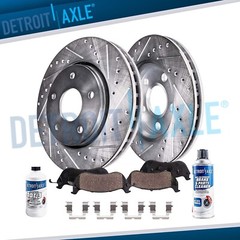Front Drilled Brake Rotors +Ceramic Pads for Stratus Laser Eclipse Talon Avenger