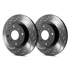For Porsche Cayenne 03-18 Brake Rotors Diamond Slot Dimpled & Slotted 1-Piece