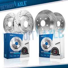 305mm Front 281mm Rear Drilled Disc Brake Rotors for 2018 – 2023 Toyota Camry