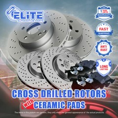 F+R Drilled Rotors & Pads for 2000-2007 Chevrolet Suburban 2500 w/ R-90mm Height