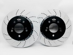 Pair Two Pieces Fixed Front Disc Brake Rotor For BMW M3(2001-2006) M5(2000-2003)