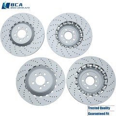 For BMW F10 F12 M5 M6 Pack of 4 Front & Rear Vented & Drilled Disc Brake Rotors