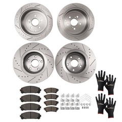Front Rear Brake Rotors and Pads Kit for Lexus RX350 RX450h 2010-2015 S31544