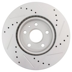 Performance Disc Brake Rotor Drilled & Slotted Front G-Coated Pair
