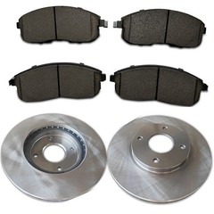 Front Disc Rotors + Ceramic Brake Pads For 2007-2012 Nissan Sentra Versa Cube US