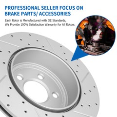 Front & Rear Drilled Disc Brake Rotors for Nissan Murano Infiniti M37 QX70 M56