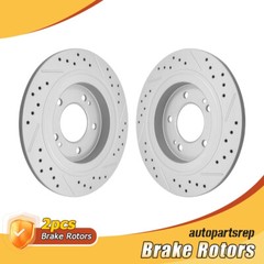 284mm Rear Drilled Brake Rotors for Hyundai Sonata Azera Kia Forte Niro Optima