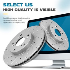 332mm Front Drilled Brake Rotors & Ceramic Pads Kit For 2011-2017 2018 BMW X5 X6