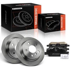 A-Premium Rear Disc Brake Rotors & Ceramic Pads for Mini Cooper 15-19 1.5L 2.0L