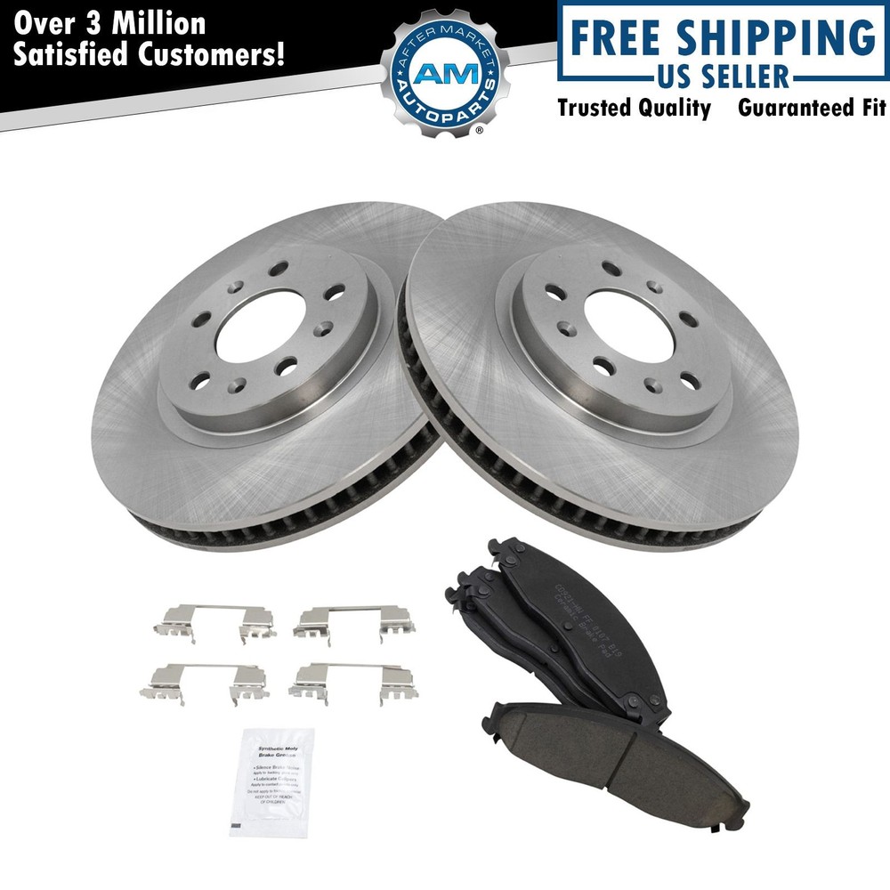 Front Brake Pad & Rotor Kit Brake Rotor For 2003-2007 Cadillac CTS