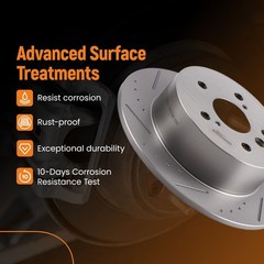 Rear Disc Brake Rotors Kit for Lexus ES350 2007-2012 Toyota Avalon 2008-2012