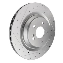 2pcs Rear Discs Brake Rotors Fits 2012-2013 Mercedes-Benz S550 Drilled & Slotted