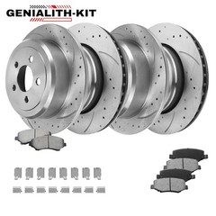 11.89″ Front 12.44″ Rear Rotors Brake Pads for 2008-12 Jeep Liberty Dodge Nitro