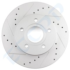 5-Lug Front Rear Brake Rotors for 1999-2004 Jeep Grand Cherokee Drilled Slotted