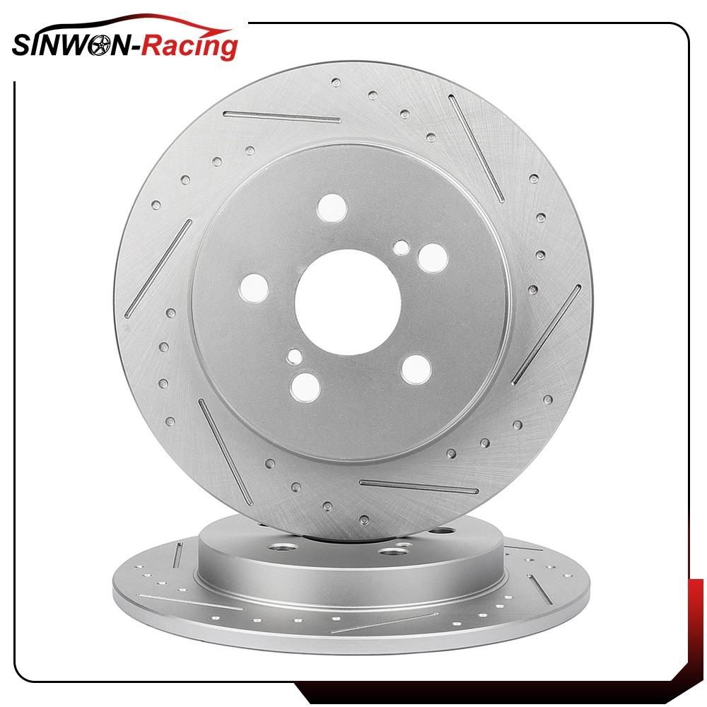 Rear Brake Discs Rotors For 2011 2012 2013 2014 2015 2016 2017 Lexus CT200h Slot