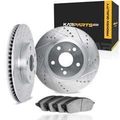 For GMC Jimmy 1997-2002 Rotors | Silver | Drilled And Slotted Rotor Style