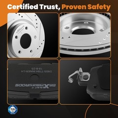 Front Rear Drilled Rotors Brake Pads for Nissan Altima 2013-2023 P-905 S-31312
